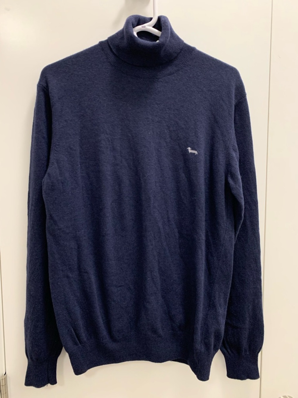 Harmont & Blaine Navy Turtleneck Sweater with Logo Size XL